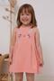 Girl's Dress, Embroidered, Sequined, Cute Kitten Printed, 1.5-5 Years, Salmon - 3