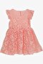 Girl's Dress, Bow Tulle, Laced, 3-8 Years, Salmon - 4