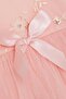 Girl's Dress Sequin Embroidered Bow Tulle Age 1.5-5, Salmon - 4