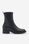 Women's Zippered Heeled Daily Boots Black Befor - 3