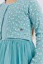 Girl's Long Sleeve Dress Tulle Flower Patterned 3-8 Years, Water Green - 4