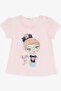 Girls' Capri Leggings Set with Cute Girl Printed, 1.5-5 Years, Pink - 6