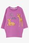 Girl's Tunic Gazelle Printed, Age 1.5-5, Purple