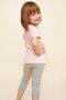 Girls' Capri Leggings Set with Cute Girl Printed, 1.5-5 Years, Pink - 3