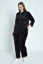 Women's Plus Size Fleece Long Sleeve Zipper Soft Tracksuit with Pockets - 3