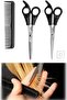 Hairdresser Set - Hair Cutting and Thinning Scissors 3 Comb Set