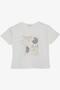 Girl's T-Shirt Floral Printed, Age 9-14, Ecru - 4