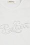 Girl's T-Shirt Sleeves Laced, Embroidered, Stony Text Printed, Age 9-14, Ecru - 5