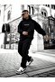 Men's Black Believer Printed Hooded Sweatshirt - 2
