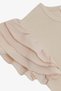 Girls T-shirt Belt Length Sleeves Crepe Fabric Ruffled Letter Printed 8-12 Years Old, Beige - 3