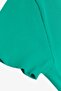Girl's T-Shirt with Gathered Sides, Age 8-14, Green - 4
