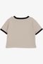 9-16 Years Old Girl Beige Crop T-Shirt - Kuromi & My Melody Printed with Movie Characters - 2