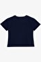 Girl's T-Shirt Floral Printed, Age 9-14, Navy Blue - 2