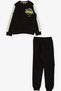 Girls & Boys Boys' Tracksuits World Style Themed Slogan Printed 7-12 Years, Black - 5