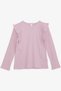Girl's Long Sleeve Blouse Ruffled, Age 4-8, Pink