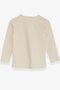 Girl's Long Sleeve T-Shirt with Stony Text Printed, Age 6-12, Cream - 5