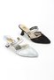Toscana Series Pointed Toe Rhinestone Thin Heeled Women's Evening Dress Shoes - 7