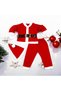 Unisex Children's Santa Claus Outfit/ Christmas Costume Set/ New Year Themed Christmas Outfit Tight Fitting - 2