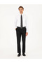 Woven Anthracite Slim Fit Stamp Fabric Navy Blue Trousers - 3