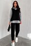 Women’s Self-Sweater Long Sleeve Striped Shirt Modal Relaxed Set