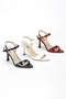 Lady Series Thin Heeled Buckle Women's Evening Dress Shoes - 8