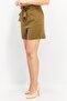 Women Textured Basic Shorts, Olive - 4