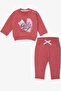 6-2 Years Old Baby Girl Tracksuit Set - Polka Dot, Glitter and Dried Rose