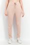 Women Textured Drawstring Jogger Pants, Blush