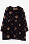 Girl's Dress Velvet Flower Patterned 1.5-5 Years, Navy Blue - 2