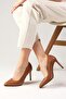 Elora Genuine Leather Tan Color Women's Stiletto Shoes - 4