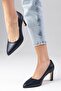 Beliz Genuine Leather Navy Blue Color Women's Stiletto Shoes - 5