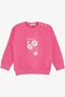 Baby Girl Sweatshirt Silvery Floral Printed 9 Months-3 Years, Pink