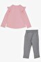Girls' Leggings Printed with Bow and Teddy Bear Print, 1.5-5 Years, Pink - 5