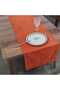 40*140 cm Orange Velvet Textured Seamless Runner - 2