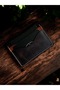 Handmade Genuine Leather Card Holder - Brown and Tan Color, Minimalist 5 Compartment Design - 5