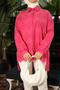 Pearl-Detail Embroidered Fabric Lined Eyelet Shirt - 4