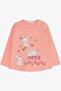 Baby Girl Tights Set Rabbit Printed 9 Months-3 Years, Salmon - 3