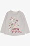 Baby Girl Tights Set Rabbit Printed 9 Months-3 Years, Beige Melange - 3