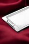 Tiamo Ela Premium 18/10 Stainless Steel Presentation Tray with Handle Promise Engagement Service Tea Tray - 2