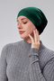 Women's Hijab Ready-To-Wear Practical Snap-On Bonnet Elastic Non-Slip Green - 2