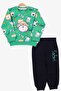 1-4 Years Boys and Kids Tracksuit Set Green