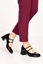 Women's Genuine Leather Double Strap Heeled Shoes Ss.417 - 3