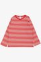 Baby Girl Long Sleeve T-Shirt Striped Placket 9 Months-3 Years, Pomegranate