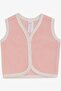 Baby Girl Velvet Vest Buttoned 0-3 Months-9 Months, Salmon