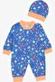 Boy Baby Romper with Peace Theme 0-3 Months-6 Months, Sax Blue