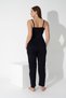 Women's Black Colored Lace Detailed Rope Strap Pajama Set 208 - 3