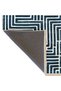 Umay Collection Antique Look Black and White Thick Lines Woven Base Decorative Carpet Umay22 - 3