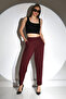 Women's Knitted Back Waist Elastic Trousers - 3