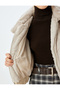 Faux Fur Jacket with Stand Collar Zippered Pocket Detail - 5