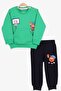 Baby Boy Tracksuit Set, Printed 9 Months-3 Years, Green